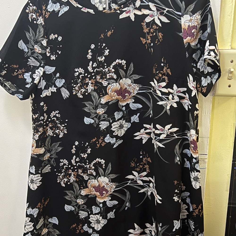 Floral Black Dress